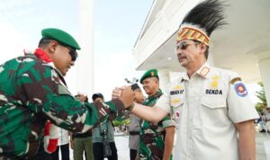 Sekda Palopo Sambut Satgas Yonif 721 Makkasau Kompi Senapan C ft