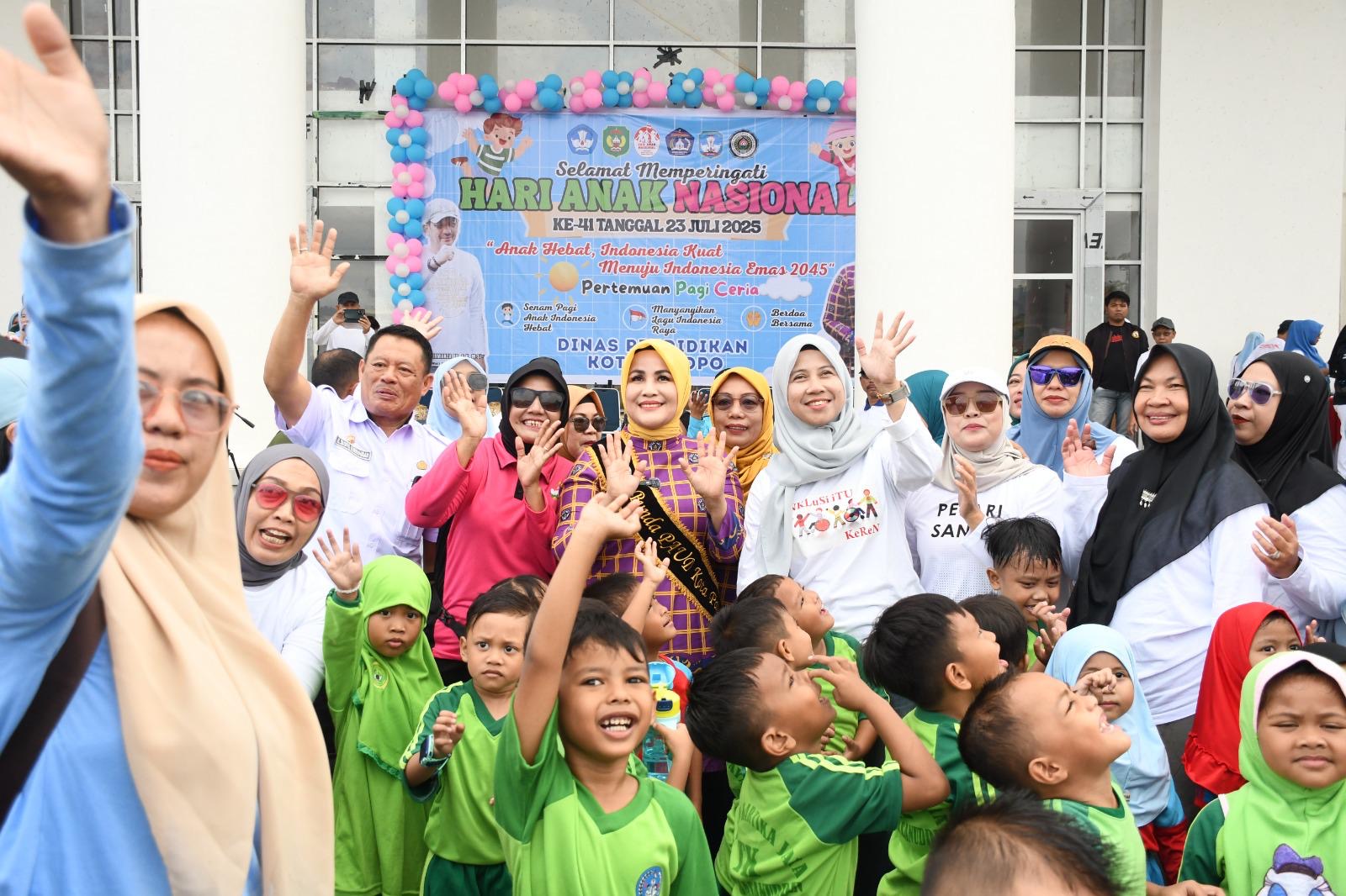 Hari Anak Nasional Bersama Bunda Paud Palopo Berlangsung Meriah dan Ceria